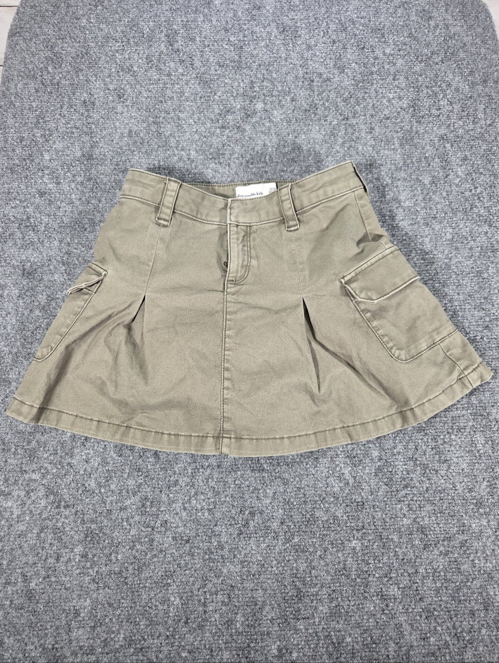 Abercrombie Kids Cargo Skort Size 11/12 Khaki Mini Skort Utility Style